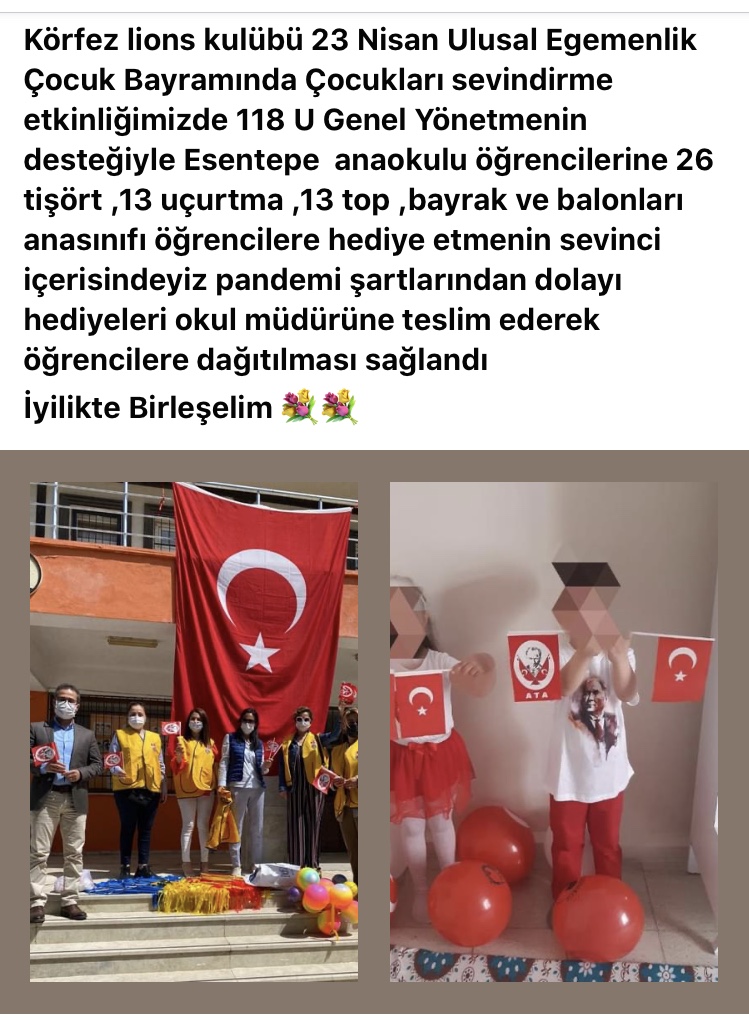 23 Nisan Çocuk Bayramında okul öncesi çocuklara hediye verildi 