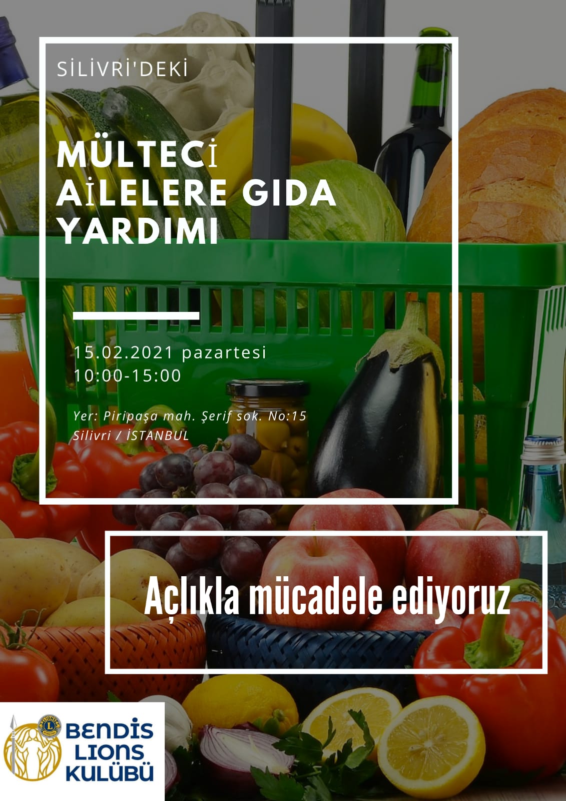 SİLİVRİ\'DEKİ MÜLTECİ AİLELERE GIDA YARDIM KOLİSİ DAĞITIMI