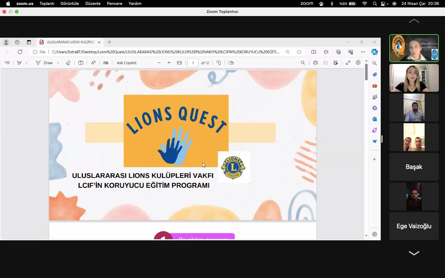 LIONS QUEST EĞİTİM PROGRAMI