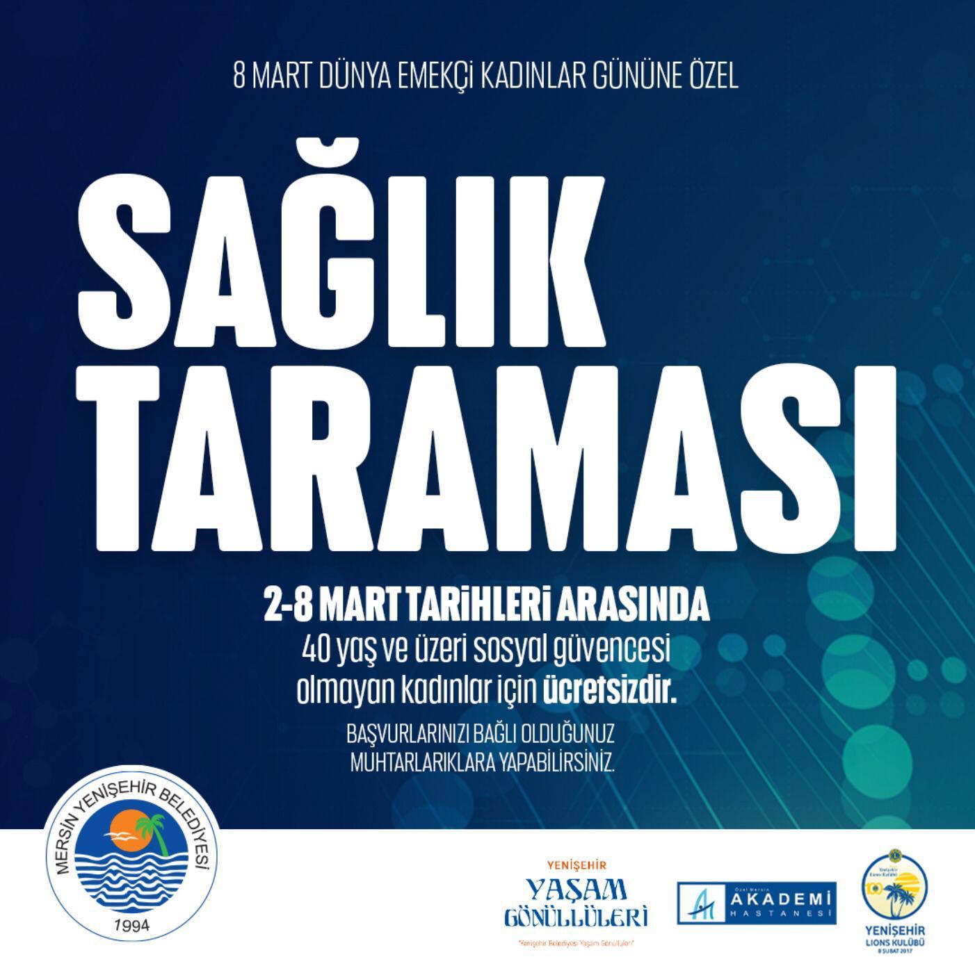 DÜNYA KADINLAR GÜNÜ KADINLARA SAĞLIK TARAMASI