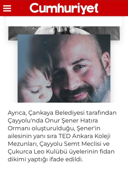 Onur Şener Hatıra Ormanı