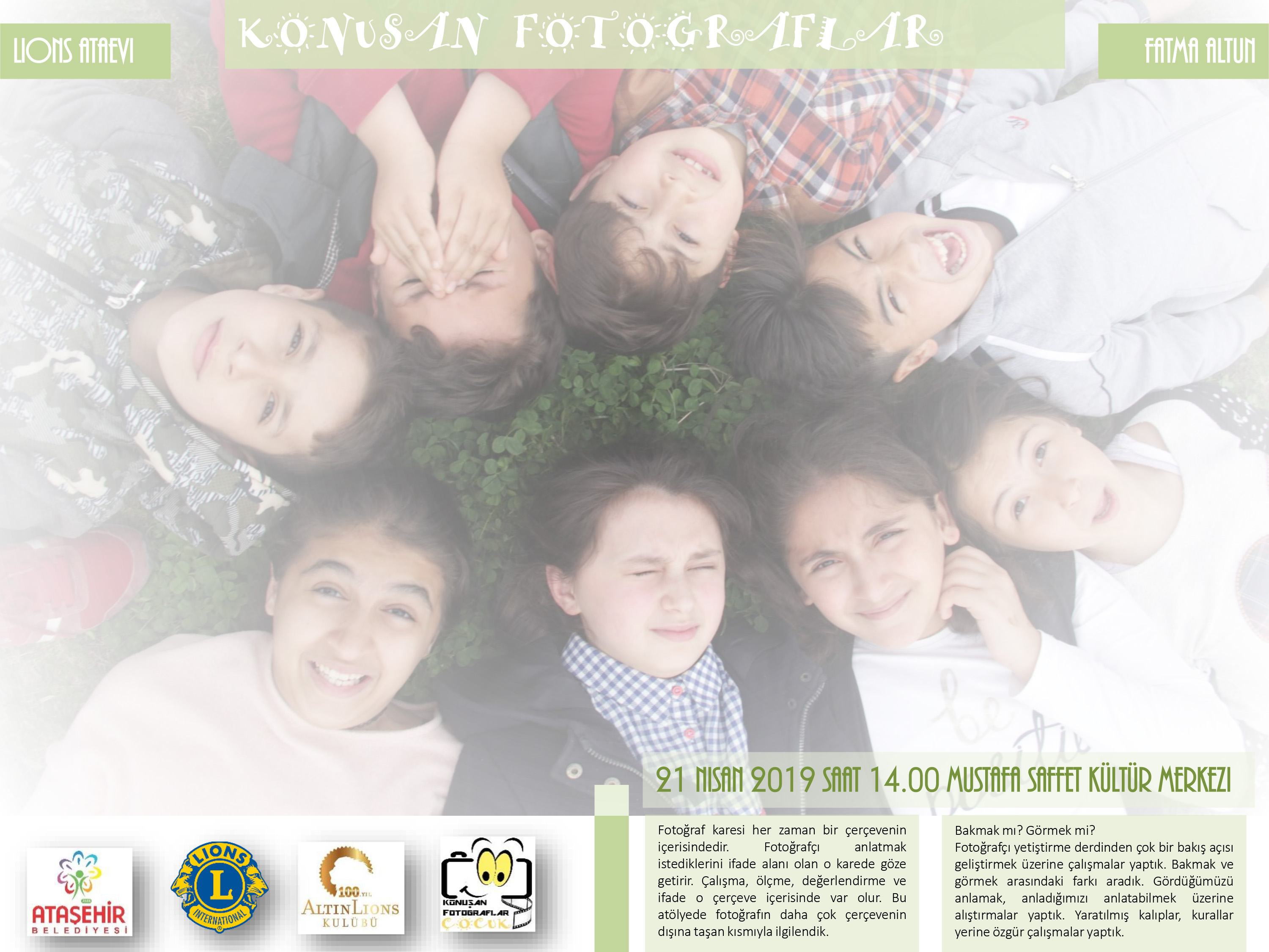 Çocuklar için Fotoğraf Atölyesi Fotoğraf Sergisi