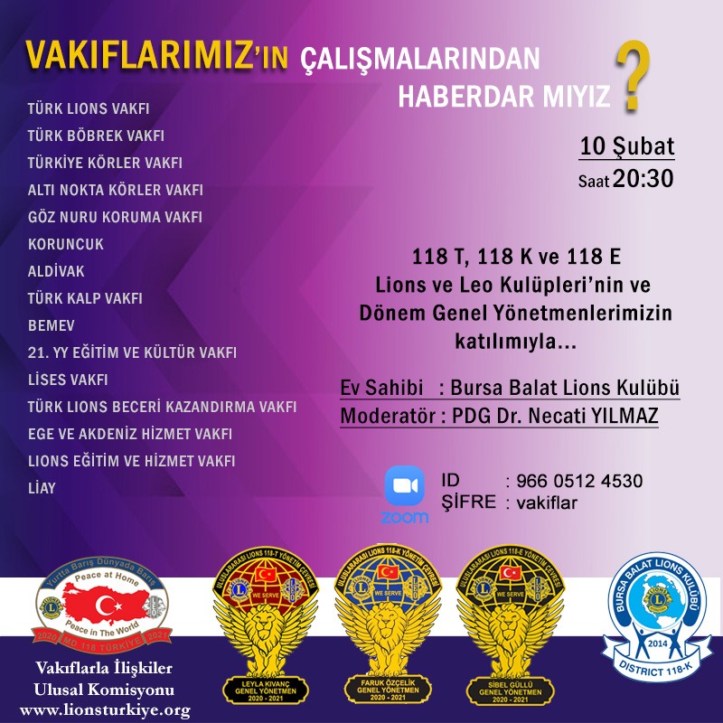 VAKIFLARIMIZIN ÇALIŞMALARINDAN HABERDAR MIYIZ?