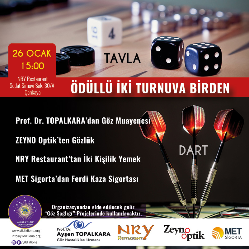 Tavla ve Dart Turnuvaları
