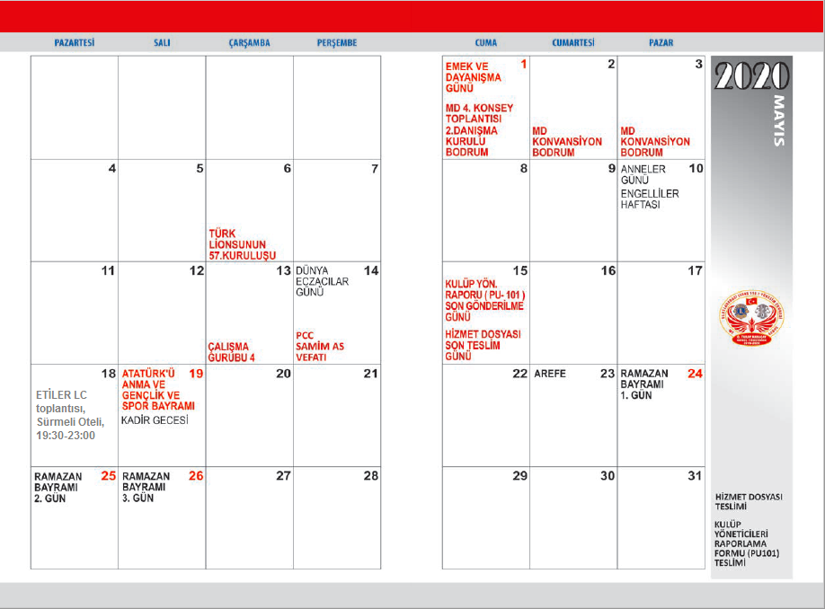 Etiler LC mayıs ayı genel toplantısı | Lion Samim As Mükemmellik Ödülü Takdim Töreni