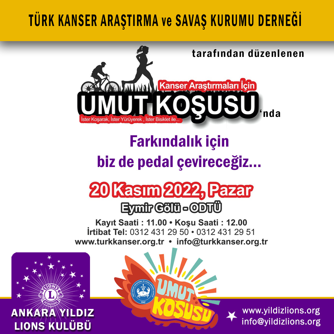 Kanser Araştırmaları Umut Koşusuna destek