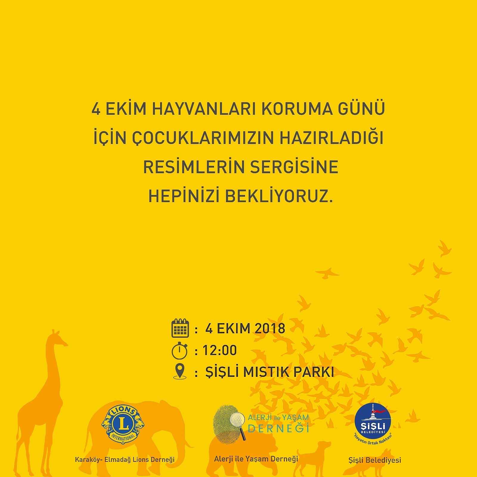 Nişantaşı Mıstık Parkında sergi düzenlenecektir.