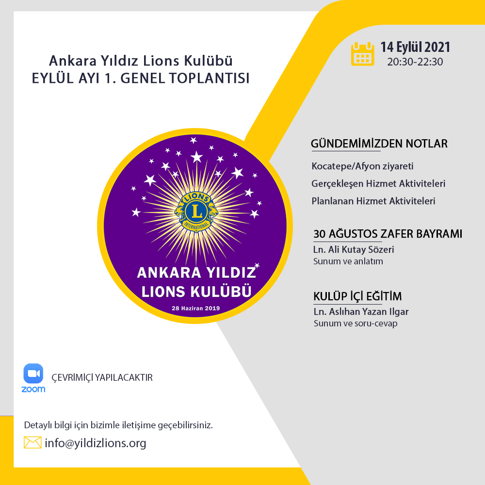 Eylül ayı 1. Genel toplantısı