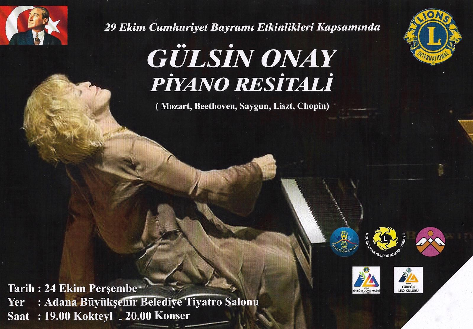 GÜLSİN ONAY PİYANO RESİTALİ