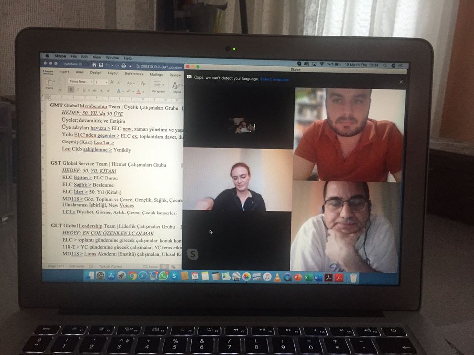 Etiler LC gelecek dönem için ilk GAT toplantısını Skype üzerinden gerçekleştirdi.
