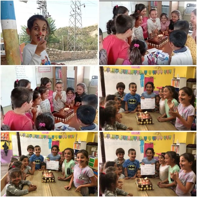 Anadoluda Bir ilkokula Pasta Sürprizi