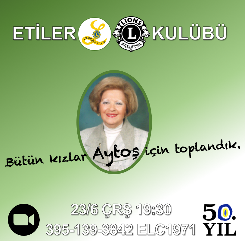 Etiler LC Lioness\'ten Lions\'a geçişte öncü olan üyesi Ayten Altuna\'yı vefat yıldönümünde rahmetle anıyor...