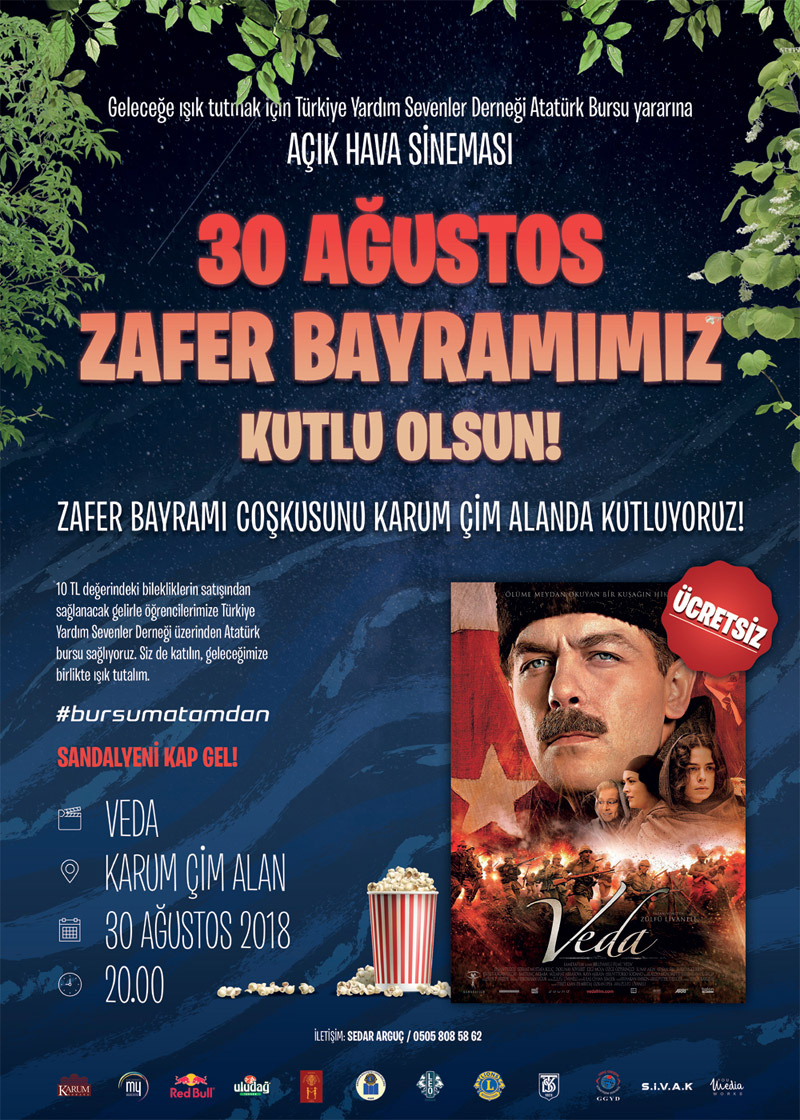 ATATÜRK Eğitim Bursu için Açık Hava Sinema Etkinliği