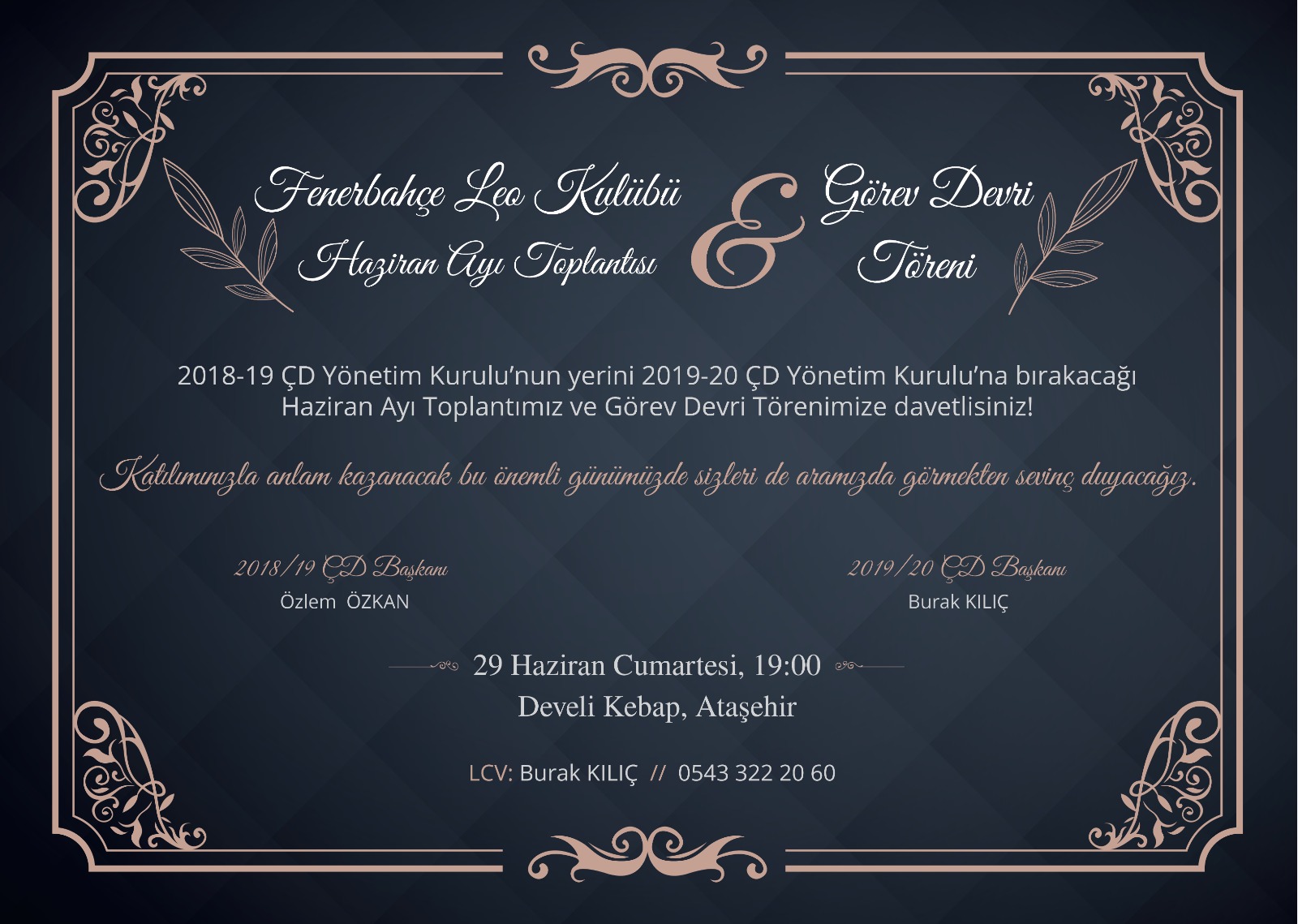 Haziran Ayı Toplantısı & Görev Devri Töreni