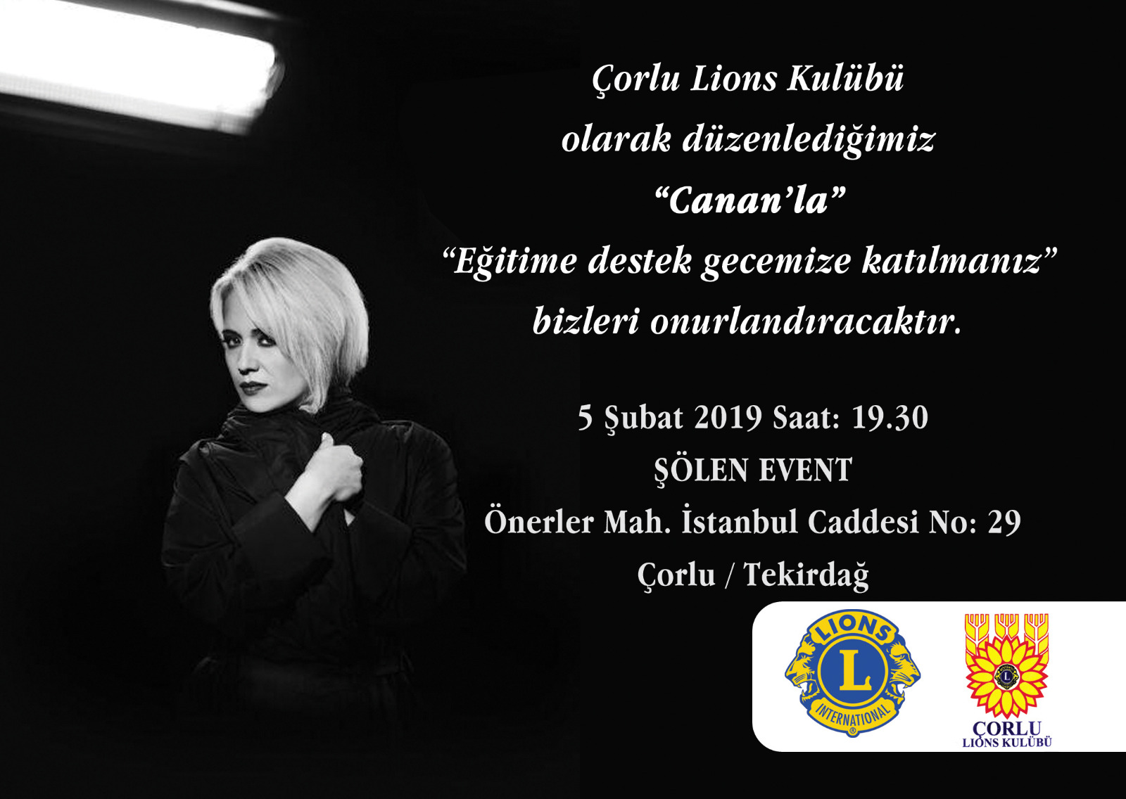 ÇORLU LİONS KULÜBÜNDEN EĞİTİME DESTEK GECESİ