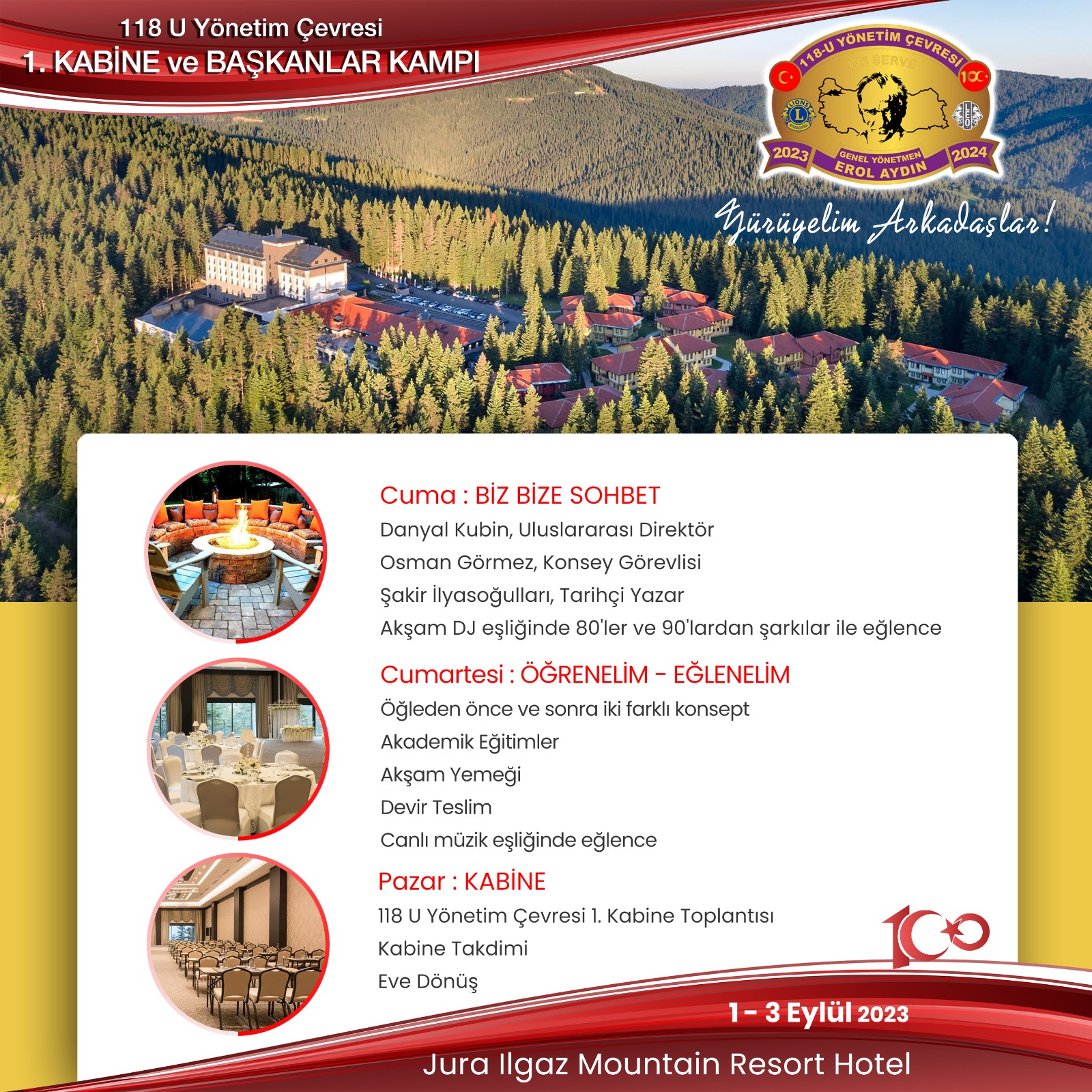 118 U Yönetim Çevresi 1. Kabine ve Başkanlar Kampı