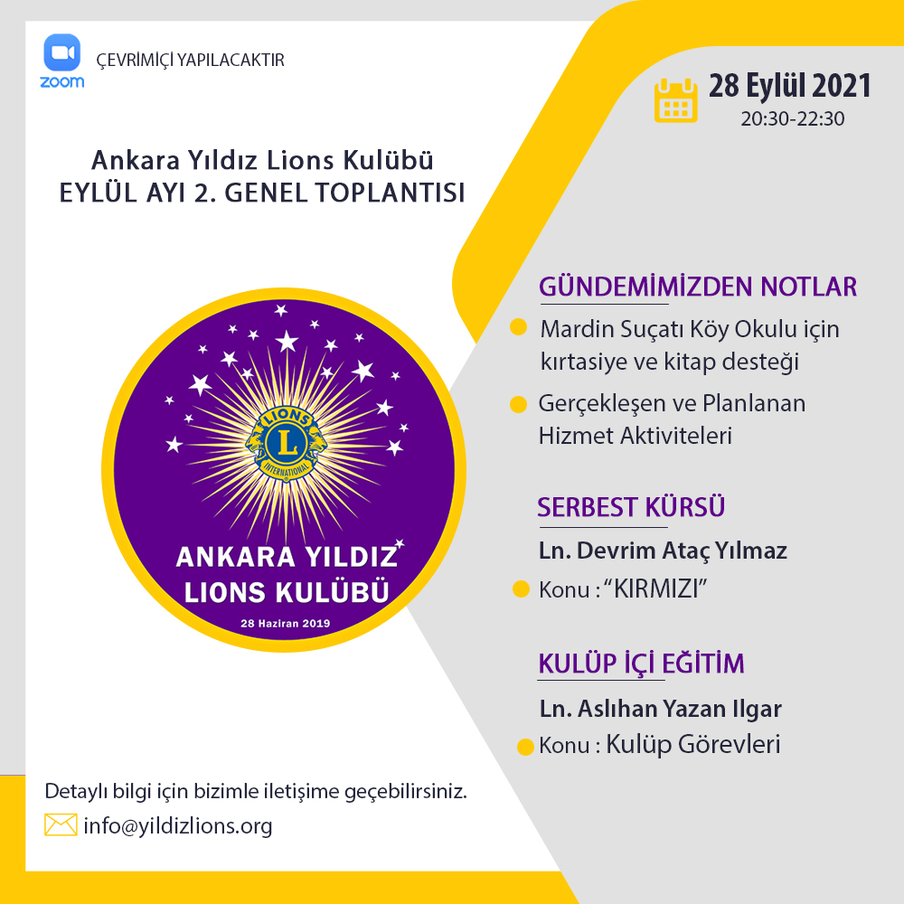 Eylül ayı 2. Genel toplantısı