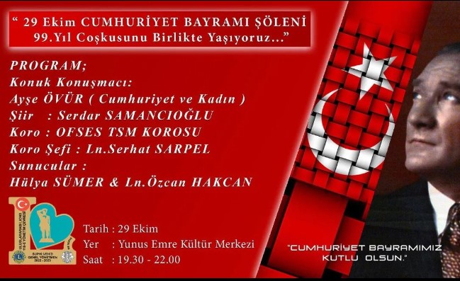 29 Ekim Cumhuriyet Bayramı Şöleni