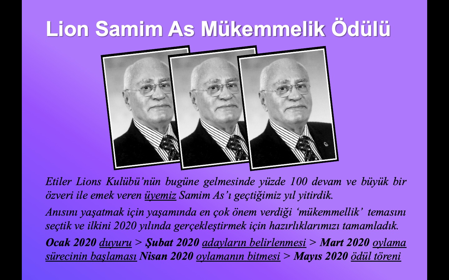 Lion Samim As Mükemmellik Ödülü programı başlıyor… 