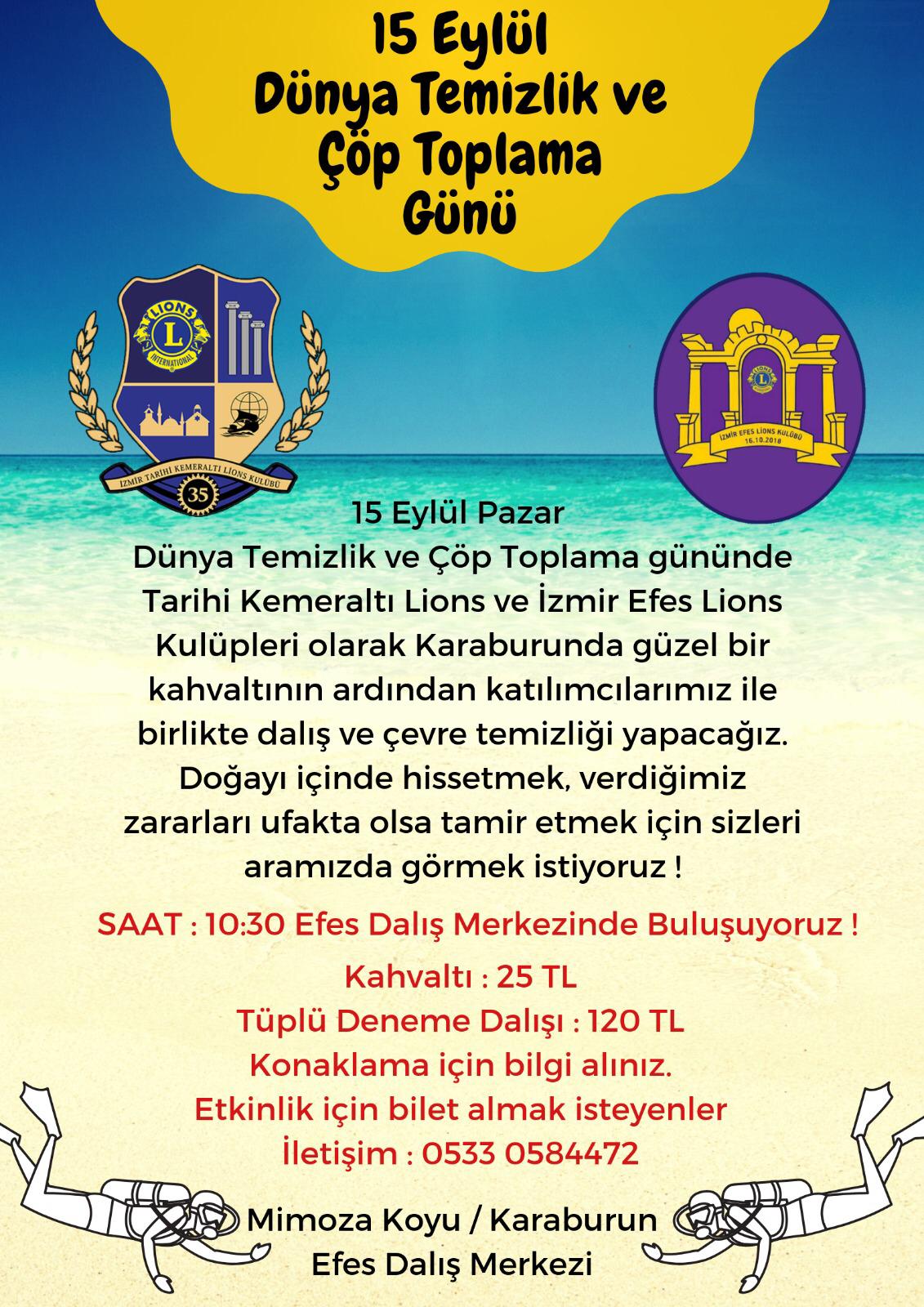 15 EYLÜL DÜNYA TEMİZLİK VE ÇÖP TOPLAMA GÜNÜ