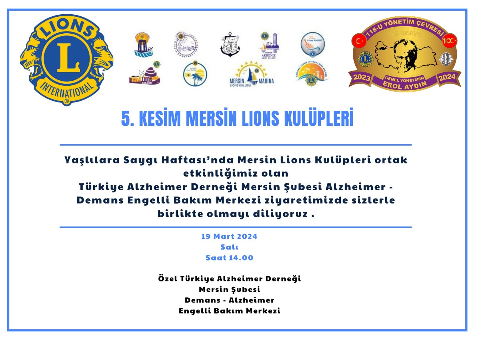 Alzheimer-Demans Engelli Bakım Merkezi’ni ziyaret ettik.