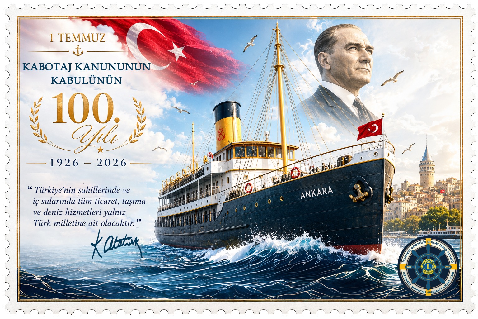 Kabotaj Bayramı'nın 100. Yılı Kutlu Olsun!